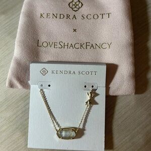 In Hand Love Shack Fancy X Kendra Scott Blue Elisa Necklace Bow Loveshackfancy